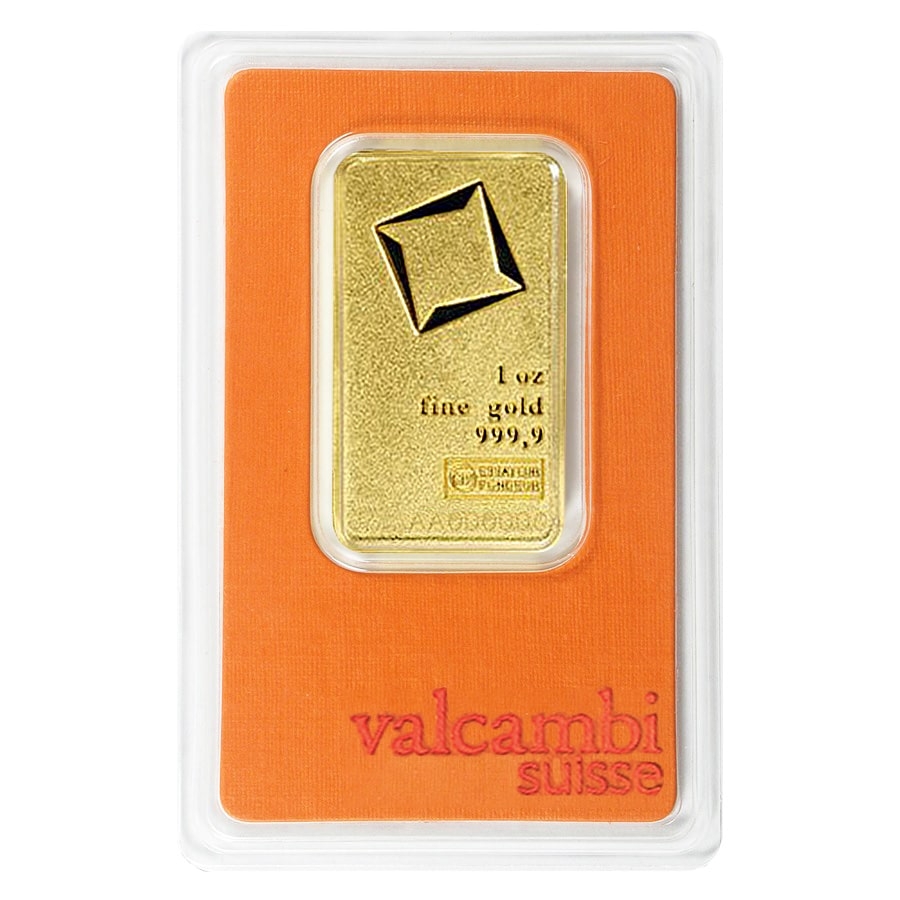 1 oz Matte Gold Bar Valcambi Suisse .9999 Fine (In Assay) thumbnail 2