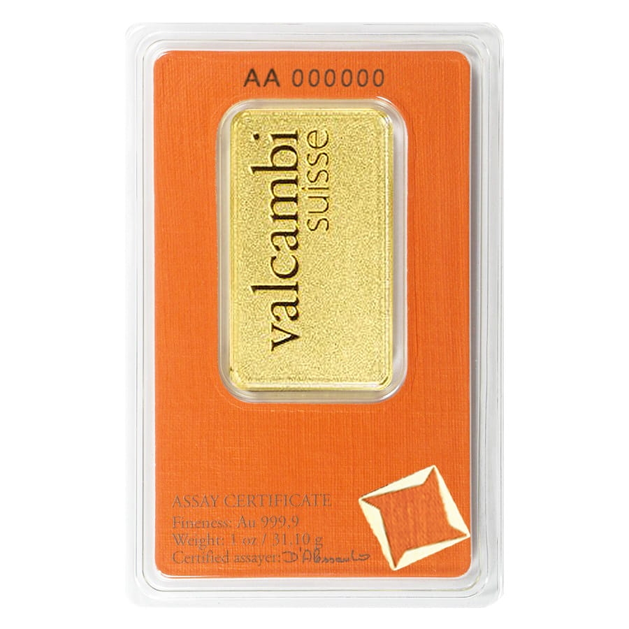 1 oz Matte Gold Bar Valcambi Suisse .9999 Fine (In Assay) thumbnail 3