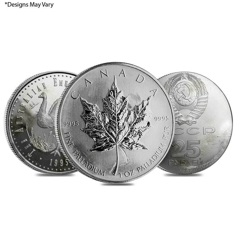 1 oz Palladium Coin Random Mint .9995 Fine (Scruffy)