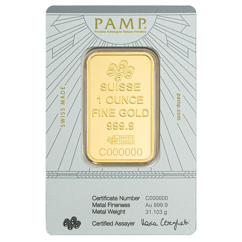 1 oz PAMP Suisse Lady of Justice Gold Bar .9999 Fine (in Assay) thumbnail 3