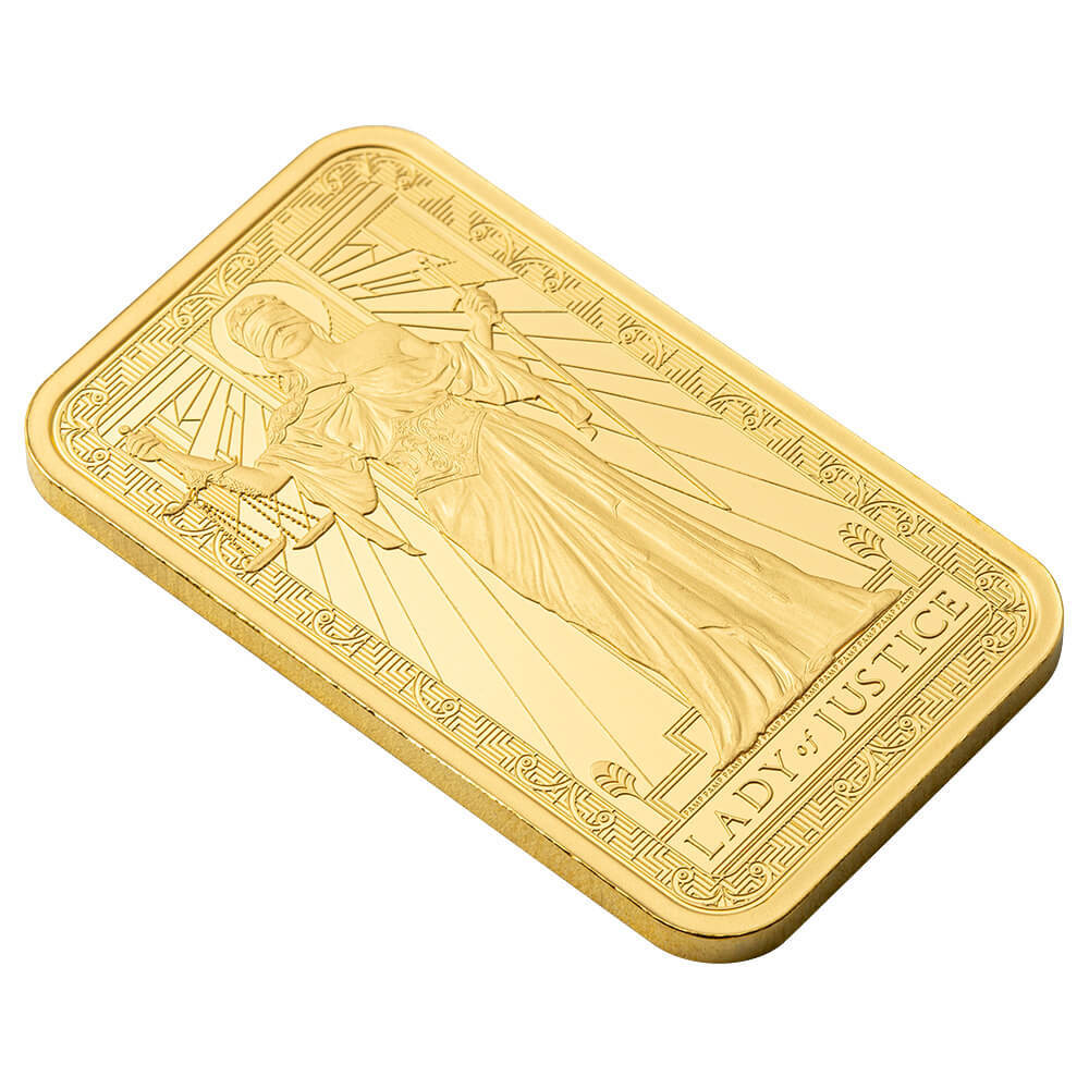 1 oz PAMP Suisse Lady of Justice Gold Bar .9999 Fine (in Assay) thumbnail 4