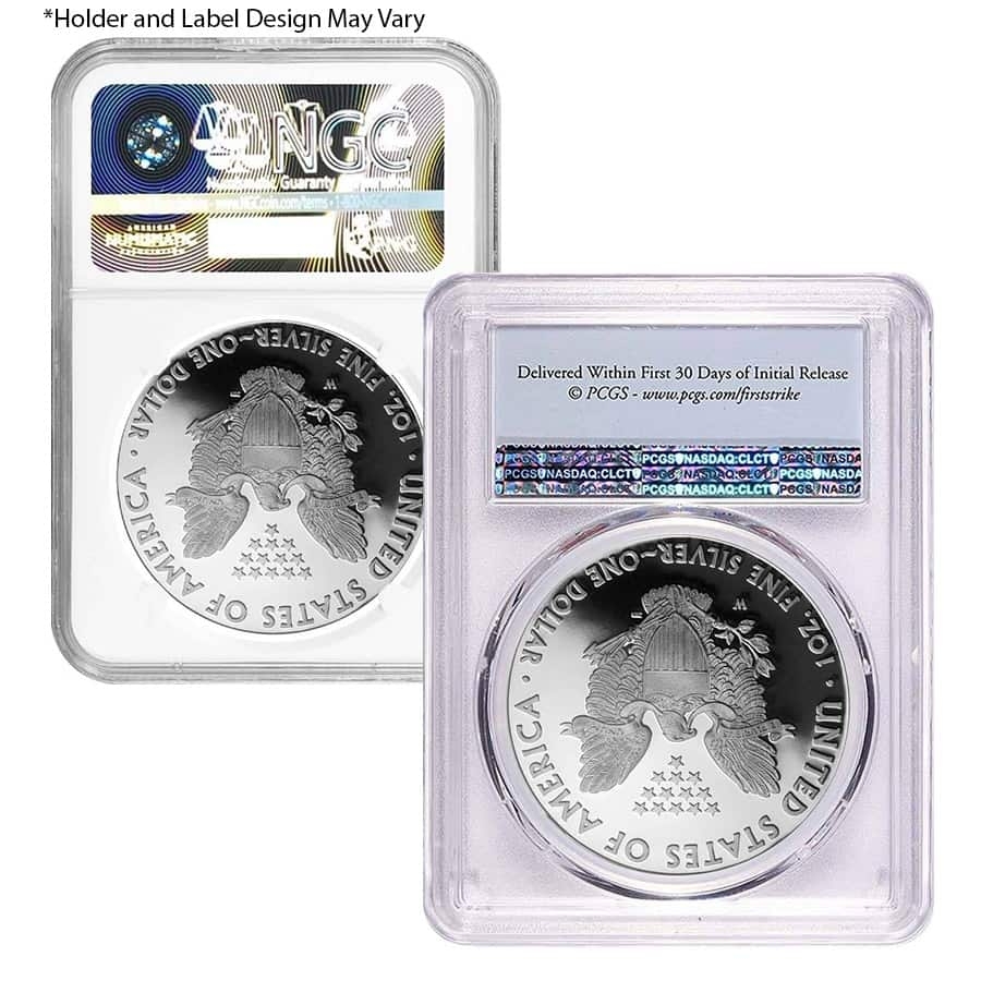 1 oz Proof Silver American Eagle NGC/PCGS PF 70 (Random Year) thumbnail 2