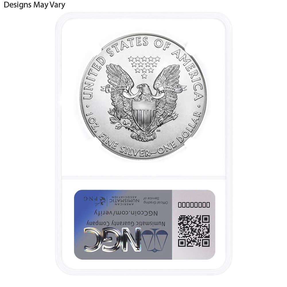 1 oz Burnished Silver American Eagle NGC/PCGS MS/SP 69 (Random Year) thumbnail 4