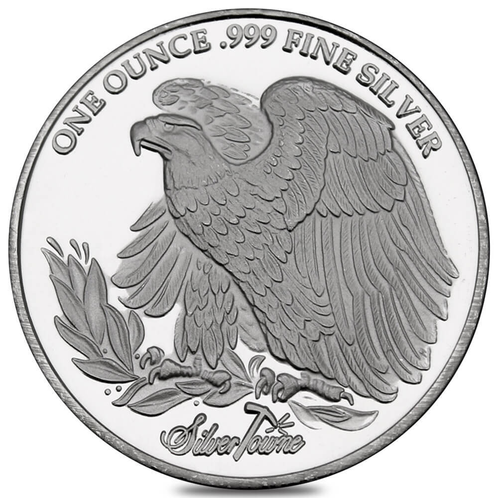 1 oz SilverTowne Saint-Gaudens Silver Round .999 Silver thumbnail 2