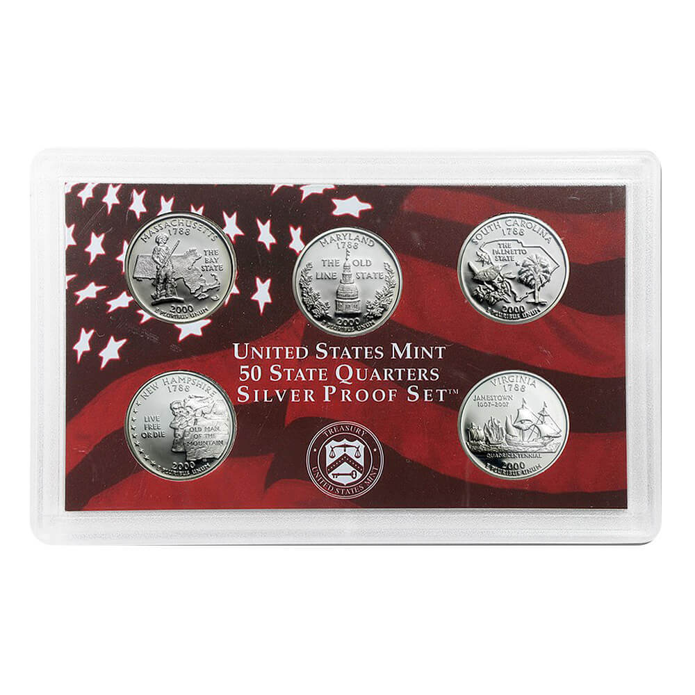 2000-S US Mint Proof Silver Set (w/Box & COA) thumbnail 3