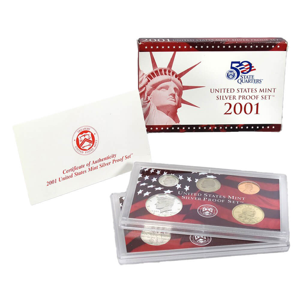 2001-S US Mint Proof Silver Set (w/Box & COA) thumbnail 4
