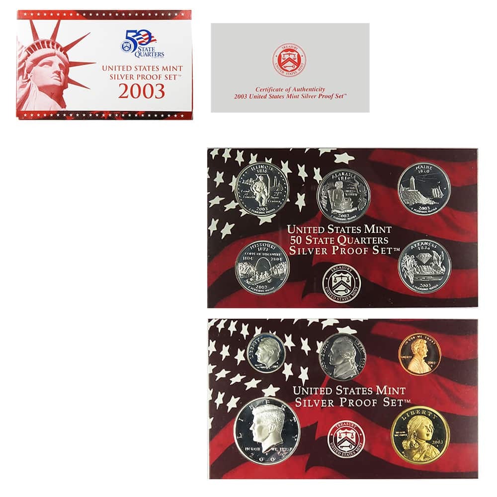 2003-S US Mint Proof Silver Set (w/Box & COA)