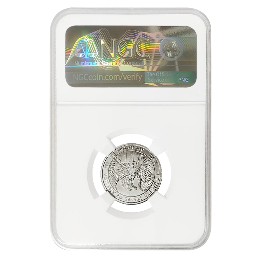2007 W 1/4 oz $25 Burnished Platinum American Eagle NGC MS 69 thumbnail 2