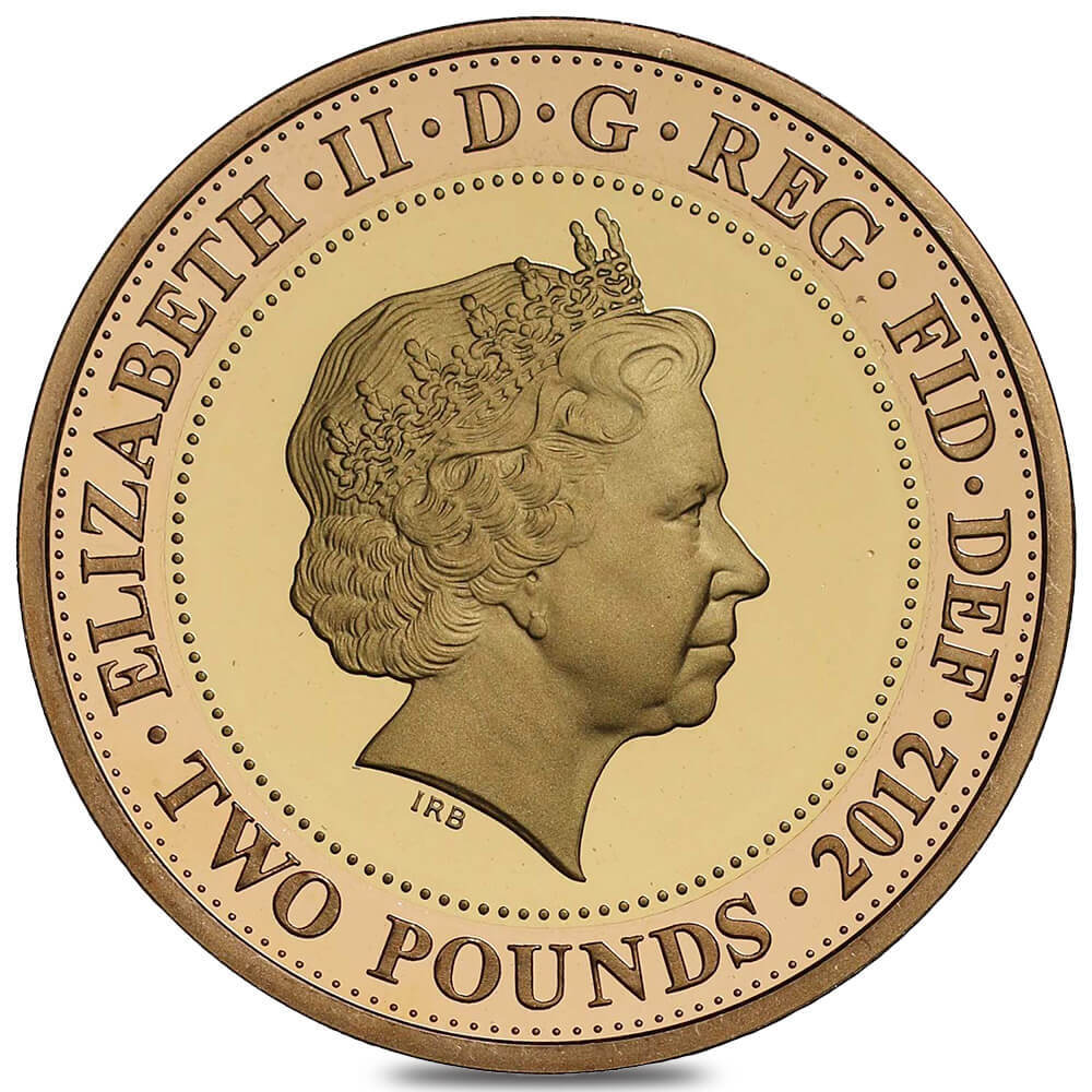 2012 Great Britain 2 Pounds London to Rio Olympics Handover Proof Gold Coin thumbnail 3