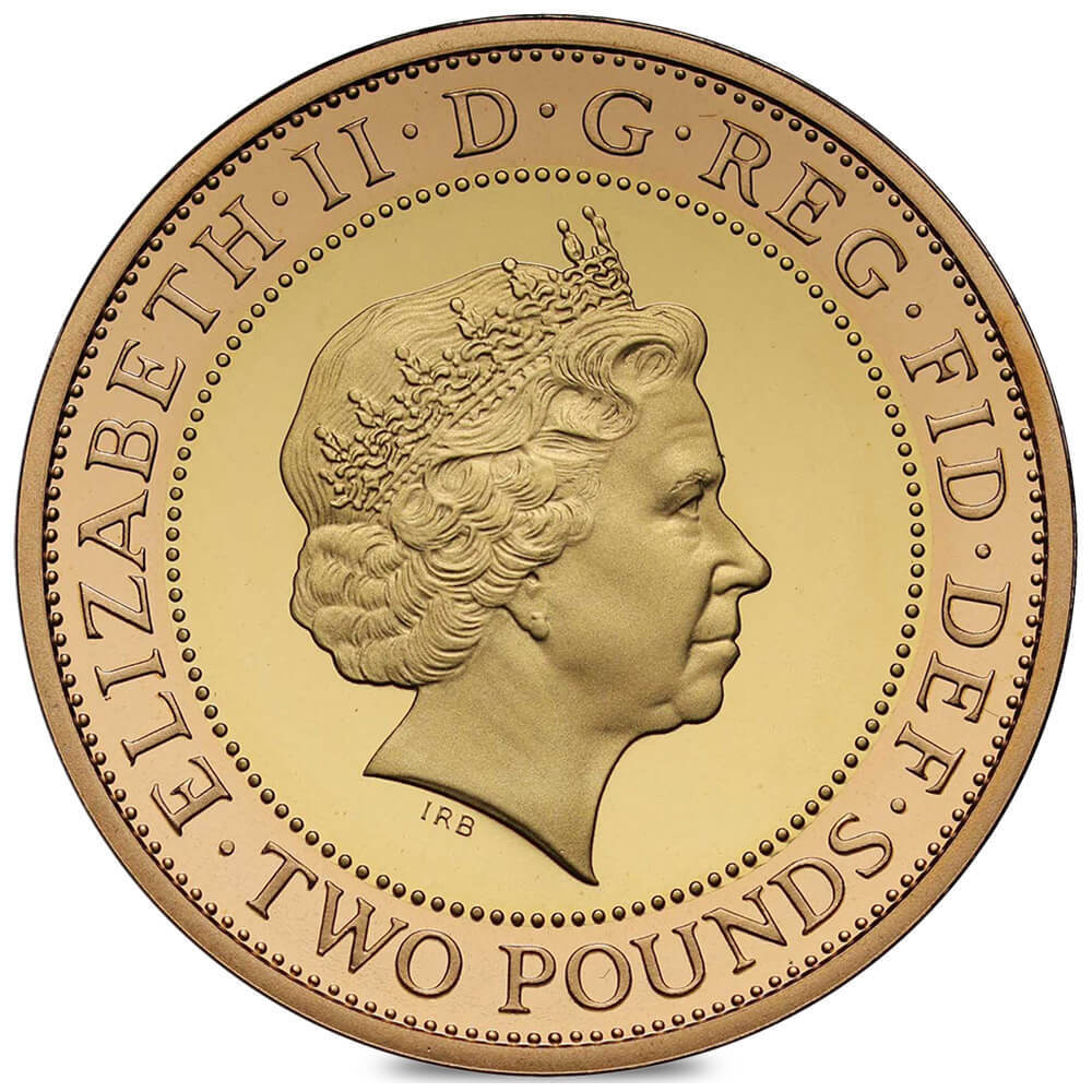 2008 Great Britain 2 Pounds Beijing to London Olympics Handover Proof Gold Coin thumbnail 3