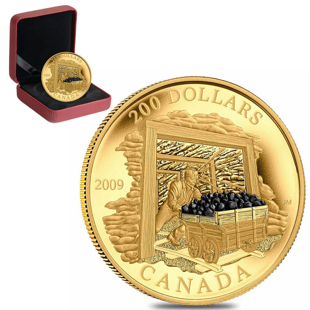 2009 Canada Coal Mining Trade Proof Gold Coin