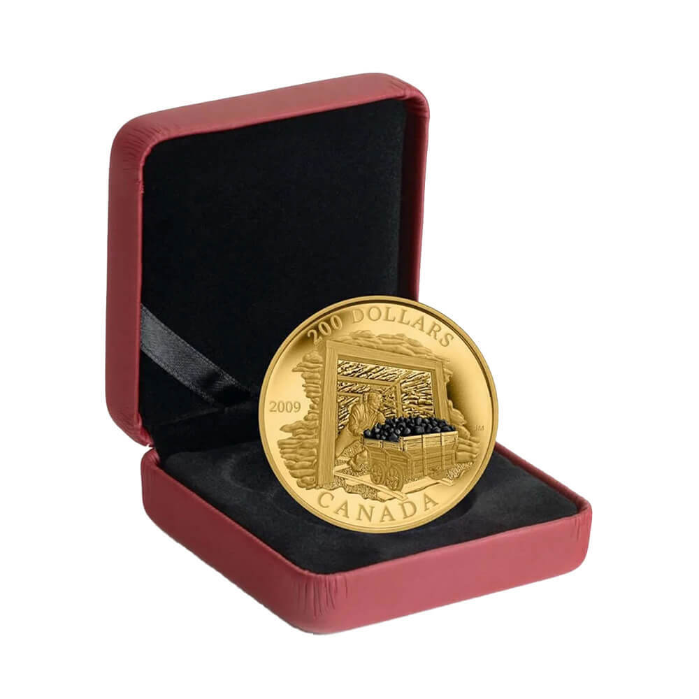 2009 Canada Coal Mining Trade Proof Gold Coin thumbnail 4