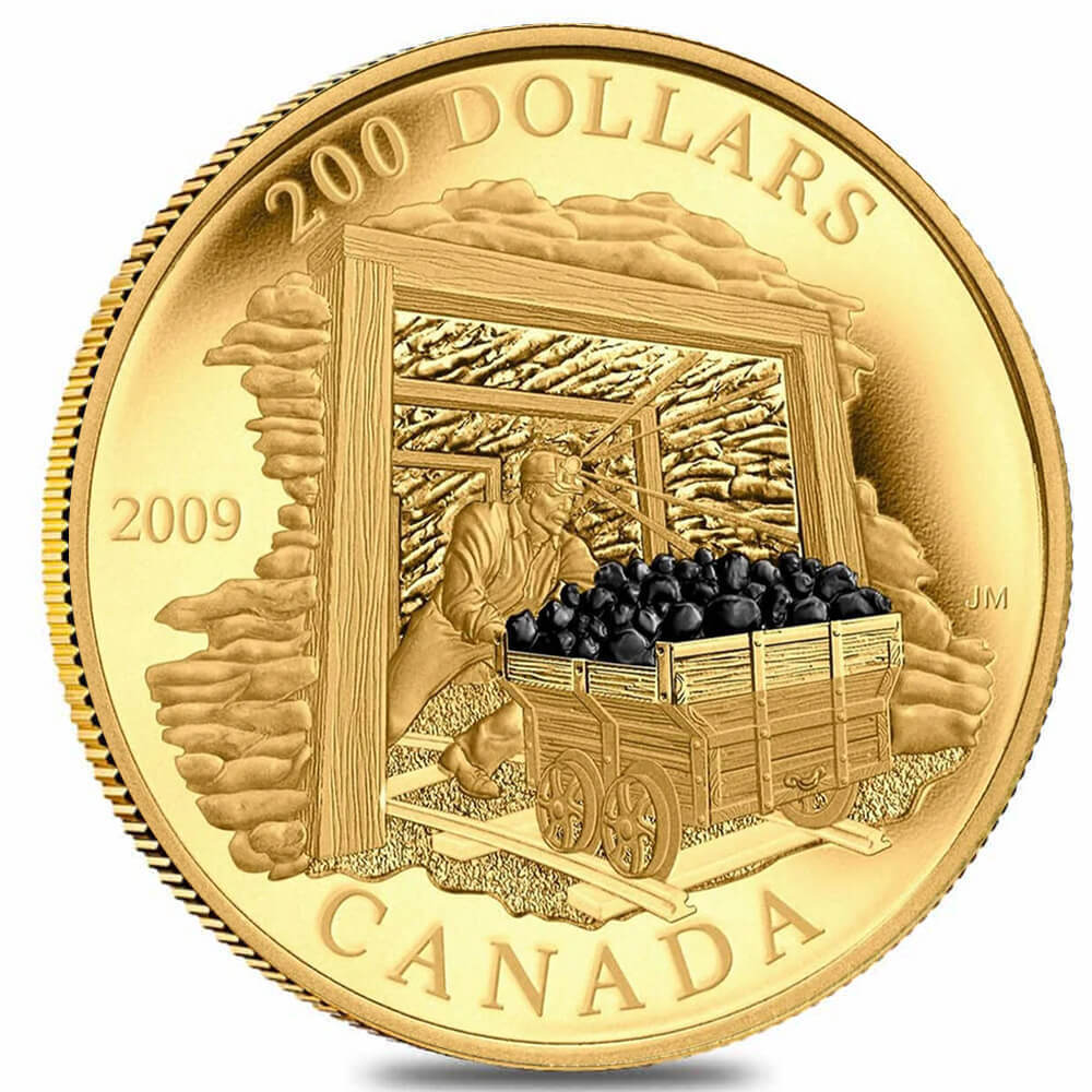 2009 Canada Coal Mining Trade Proof Gold Coin thumbnail 2
