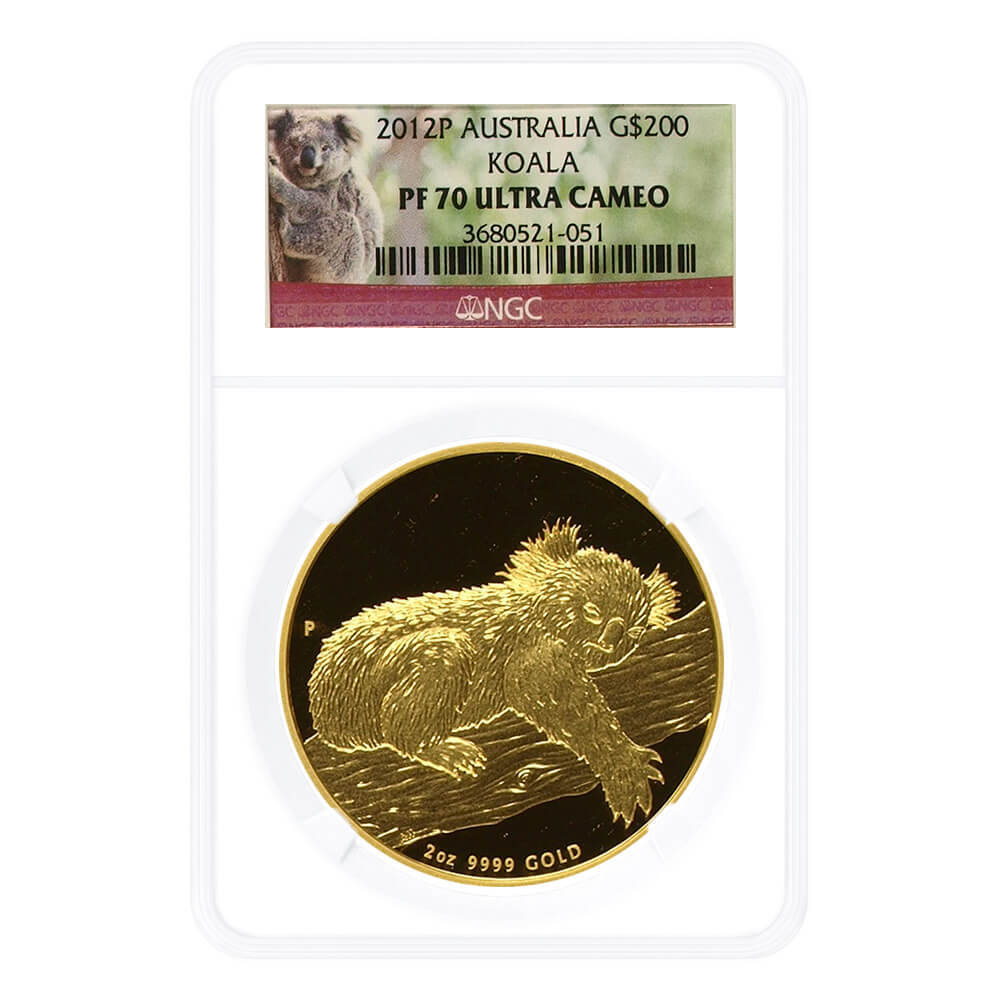 2012 2 oz Proof Gold Australian Koala Perth Mint NGC PF 70 UCAM thumbnail 2