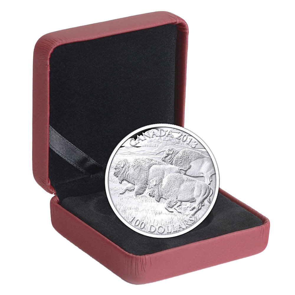 2013 Canada 1 oz American Bison Stampede Silver Coin thumbnail 4