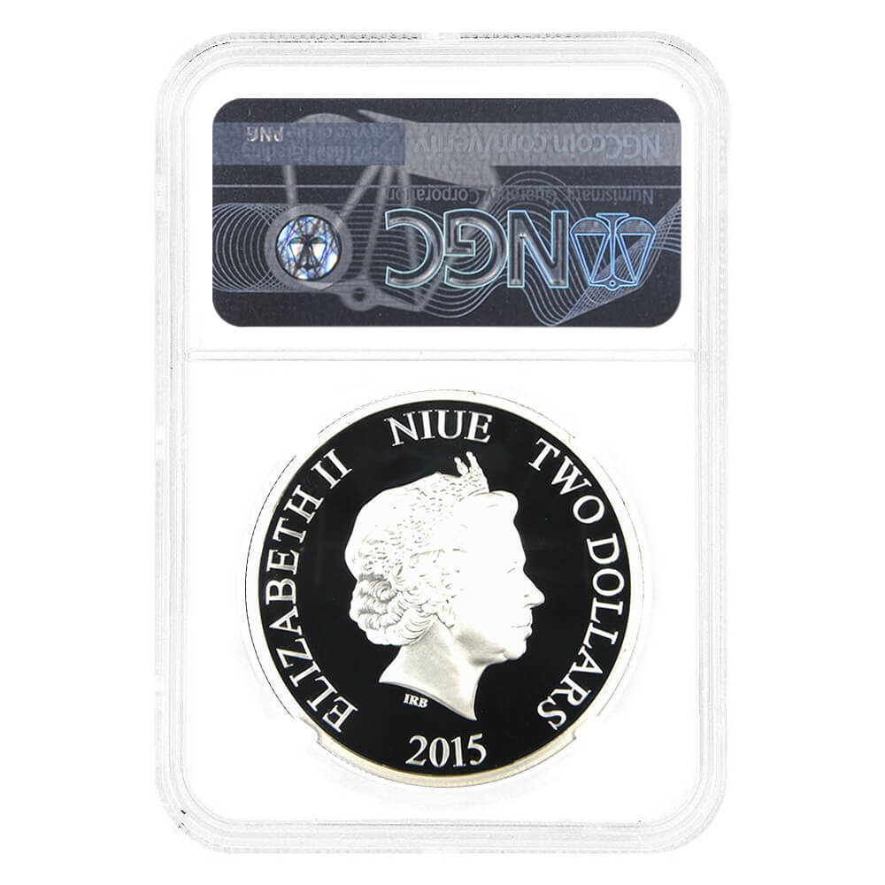 2015 Niue 1 oz Marvel Avengers Age of Ultron Hulk Proof Colorized Silver Coin NGC PF 70 UCAM thumbnail 2