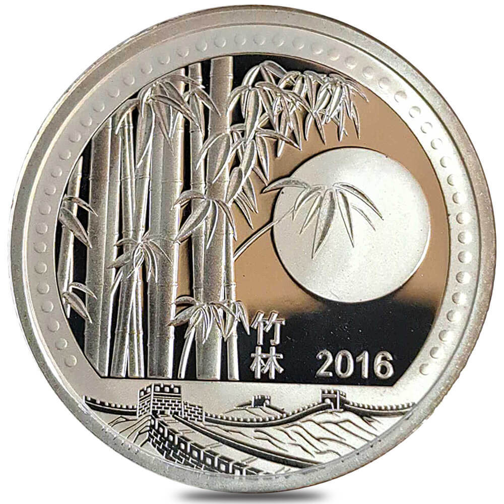 2016 China 2 Gram Panda Honolulu HSNA Proof Silver Medal .999 Fine thumbnail 2