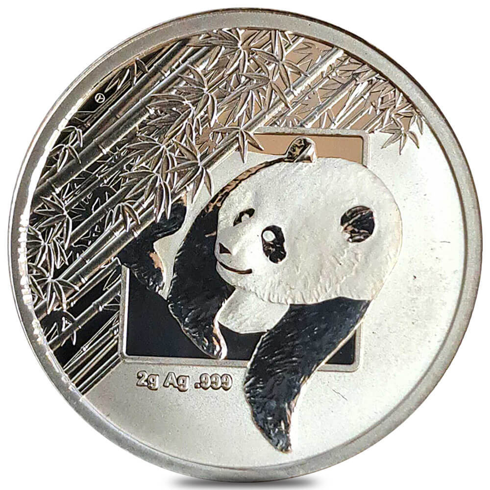 2016 China 2 Gram Panda Honolulu HSNA Proof Silver Medal .999 Fine thumbnail 3