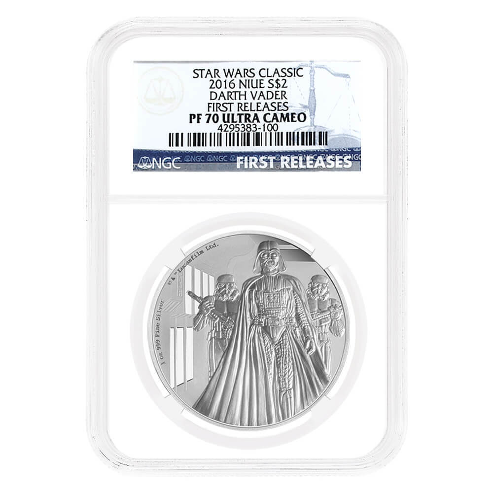 2016 Niue 1 oz Star Wars Darth Vader Proof Silver Coin NGC PF 70 UCAM FR