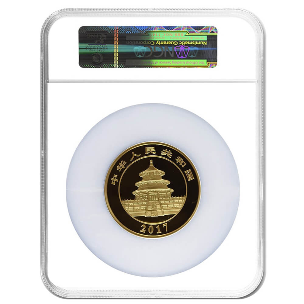 2017 100 Gram Chinese Proof Gold Panda 1500 Yuan NGC PF 70 UCAM (w/Box & COA) thumbnail 3