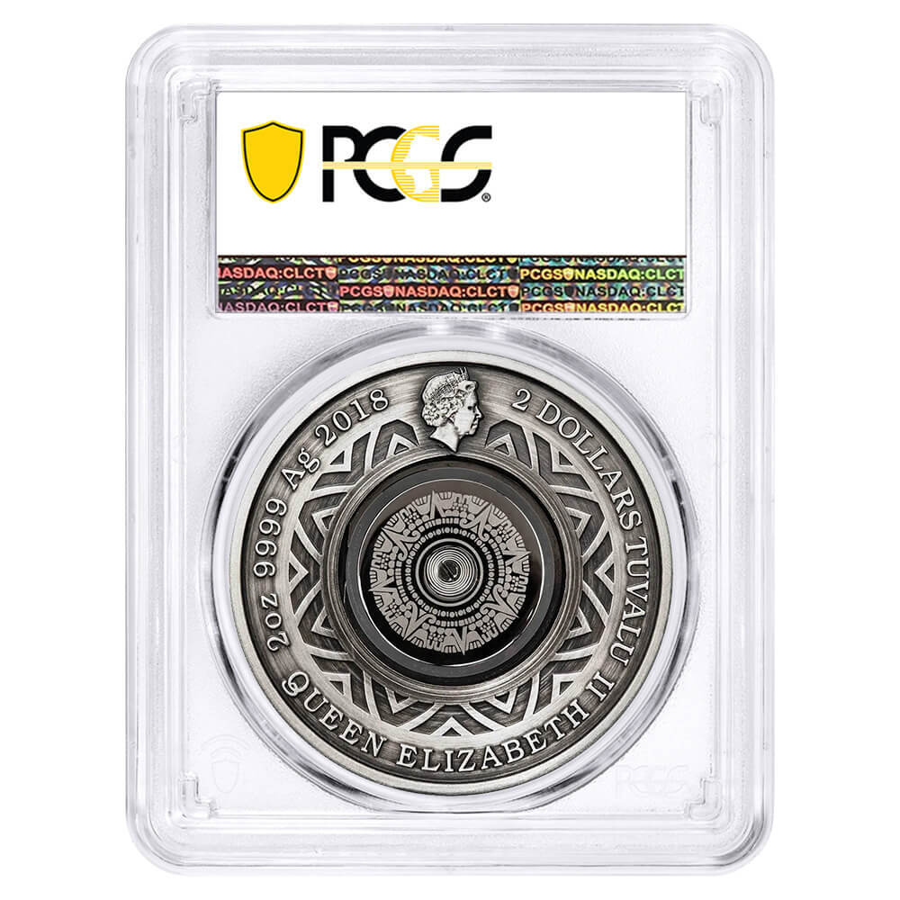 2018 Tuvalu 2 oz Silver Antique Thermometer PCGS PF 70 FDOI thumbnail 2