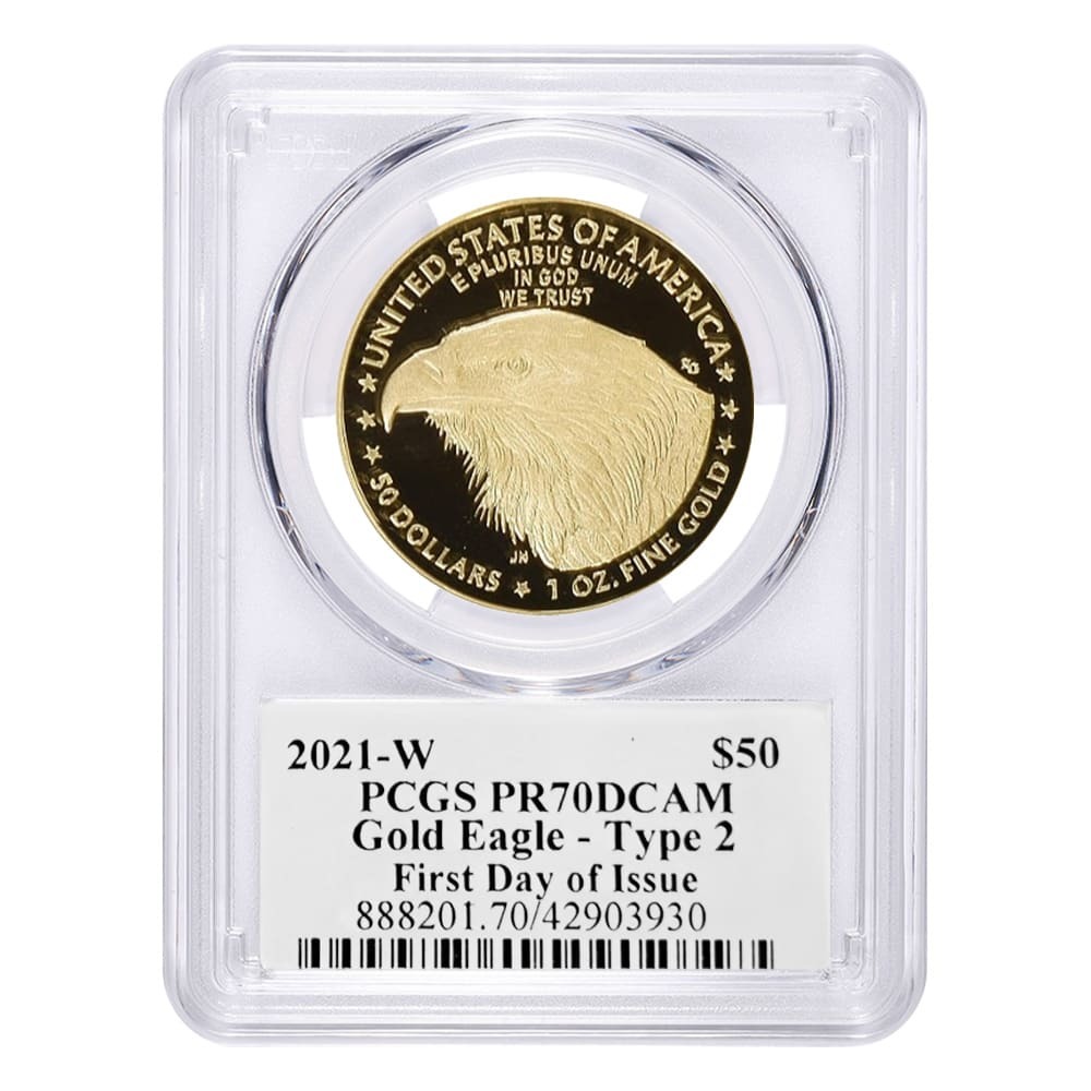 2021-W 1 oz $50 Proof Gold American Eagle Type 2 PCGS PF 70 DCAM FDOI (Thomas S. Cleveland) thumbnail 2