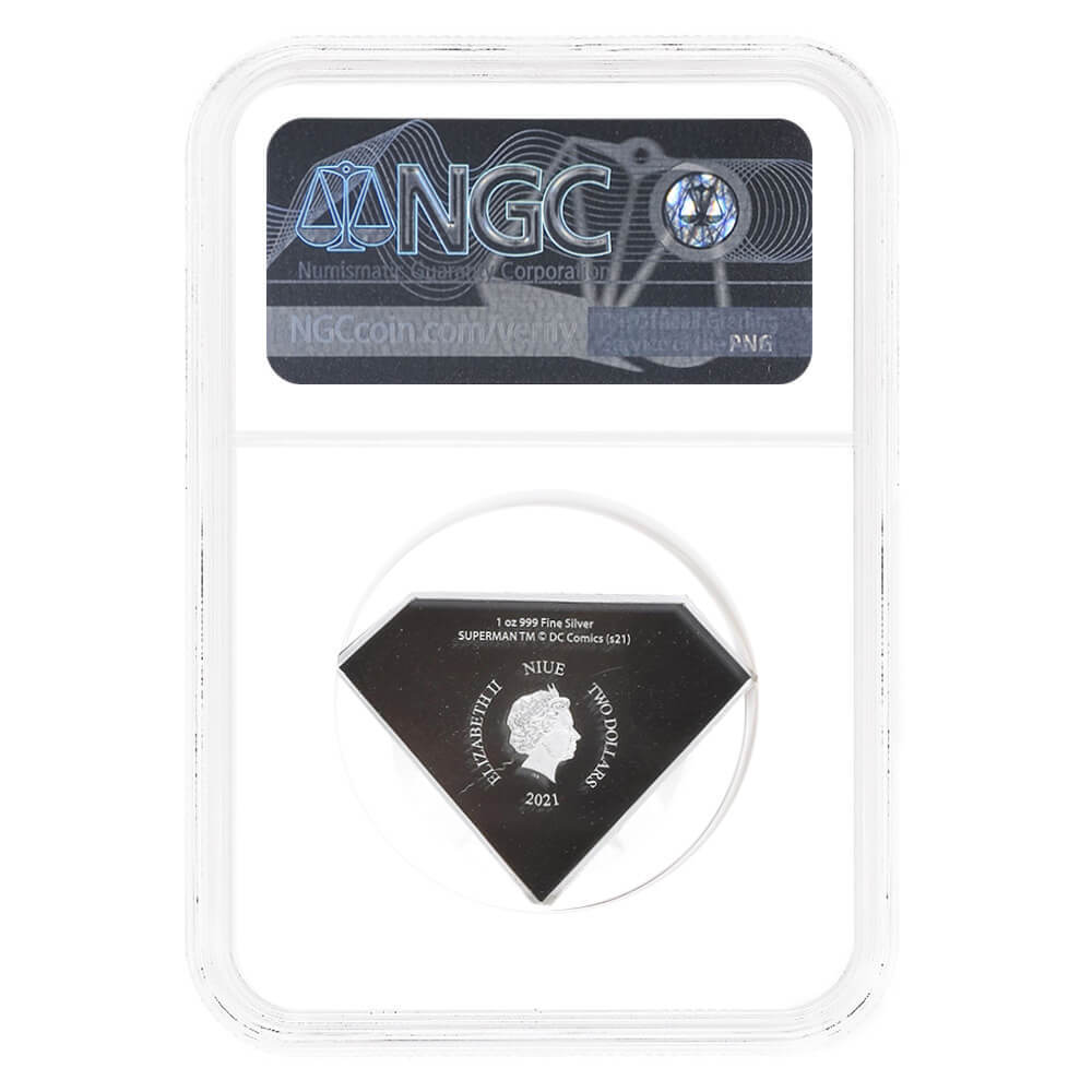 2021 Niue 1 oz DC Comics Superman Shield Proof Silver Coin NGC PF 69 UCAM thumbnail 2