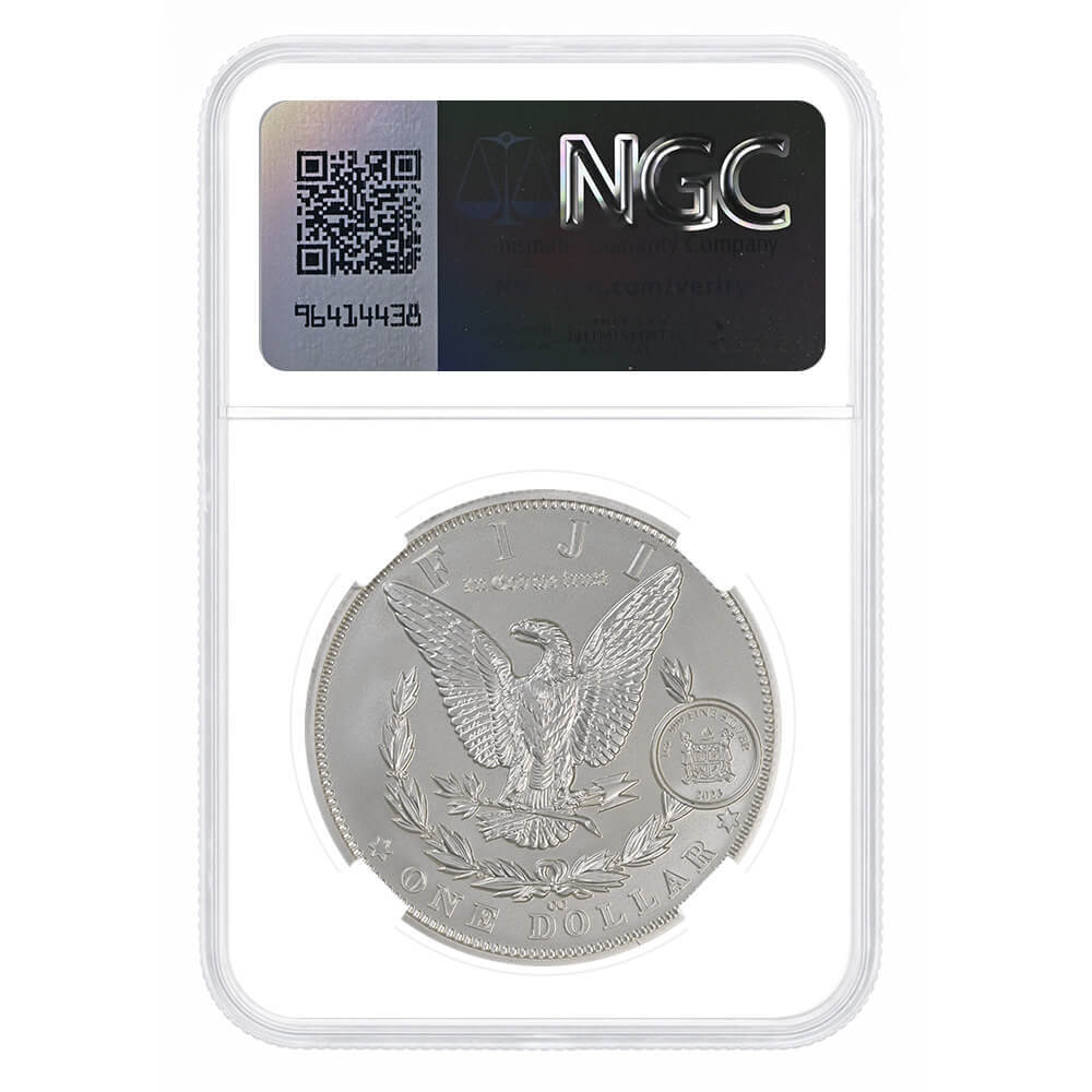 2023 Fiji 1 oz Morgan Silver Dollar "1881-CC" NGC MS 70 FDOI thumbnail 2