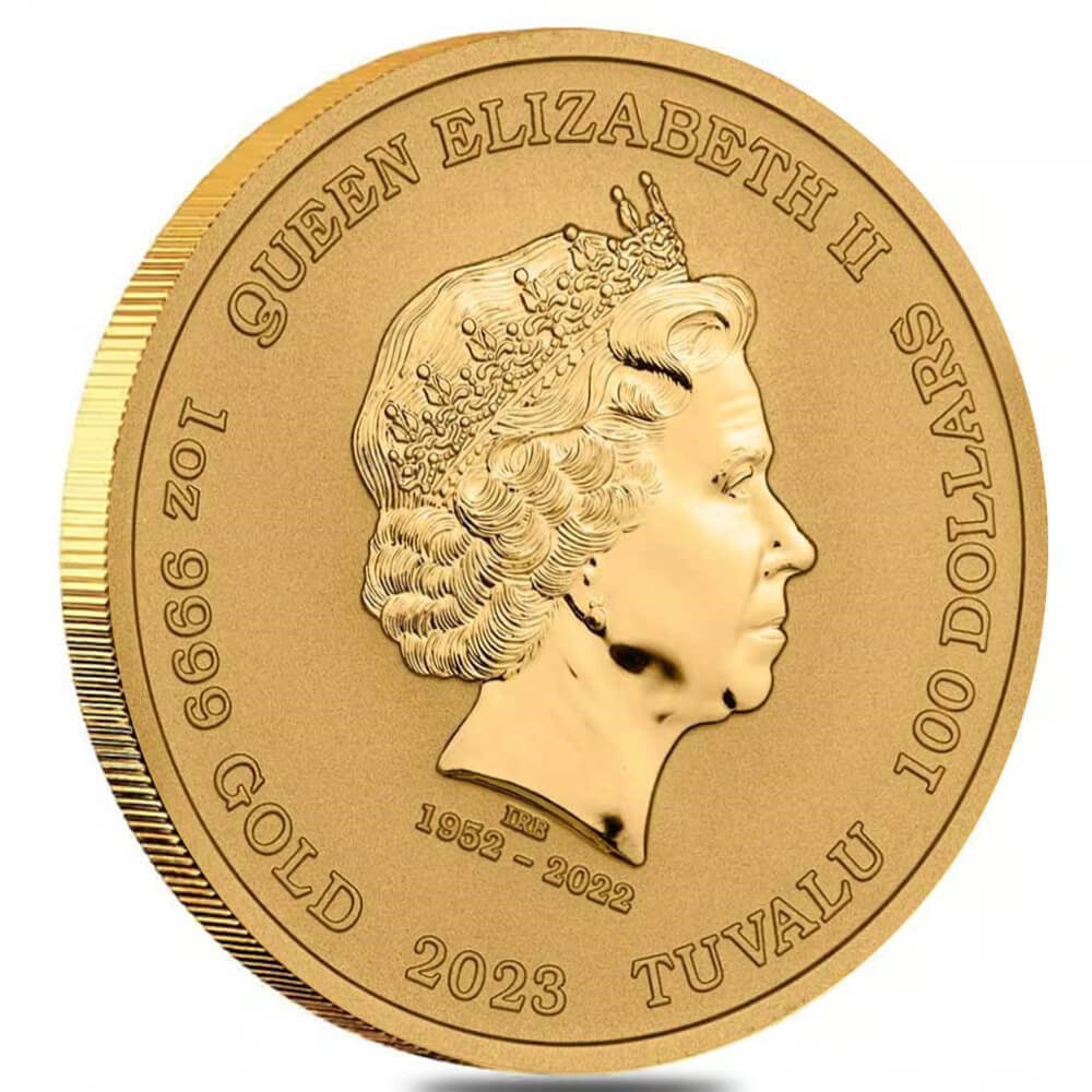 2023 Tuvalu 1 oz Henry Every Black Flag The Fancy Gold Coin BU Perth Mint thumbnail 3