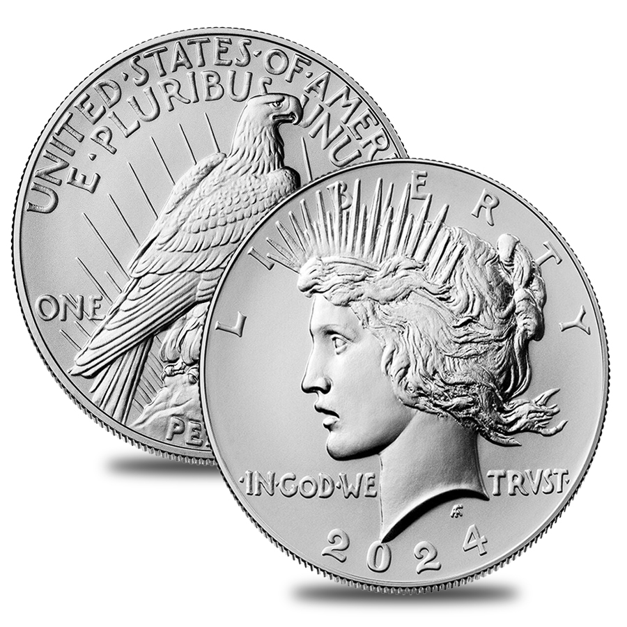 2024 Morgan and Peace Silver Dollar 2-Coin Set PCGS MS 69 FS thumbnail 4