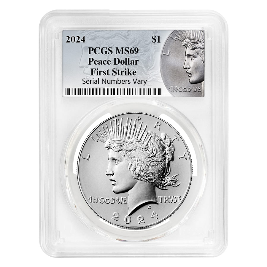 2024 Morgan and Peace Silver Dollar 2-Coin Set PCGS MS 69 FS (Morgan/Peace) thumbnail 4