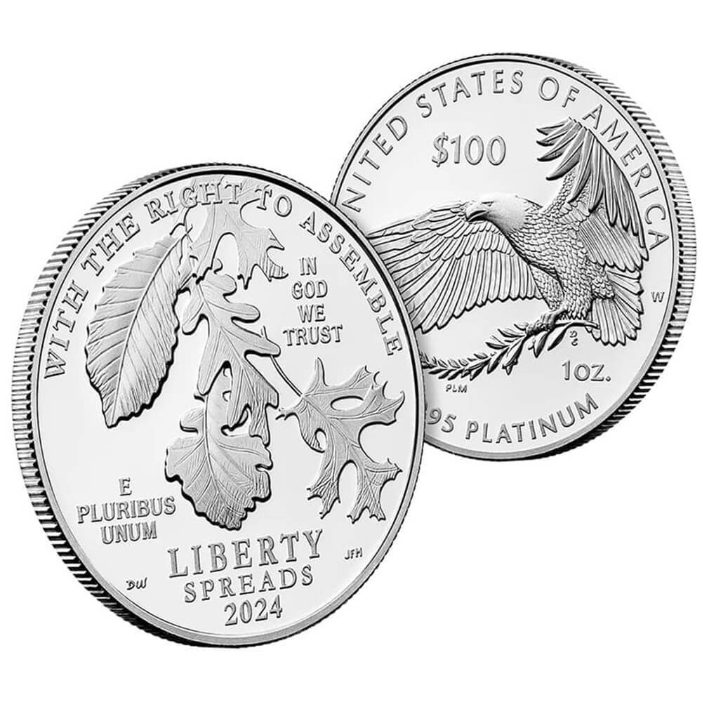 2024-W 1 oz Proof Platinum American Eagle Right to Assemble (w/Box & COA) thumbnail 4