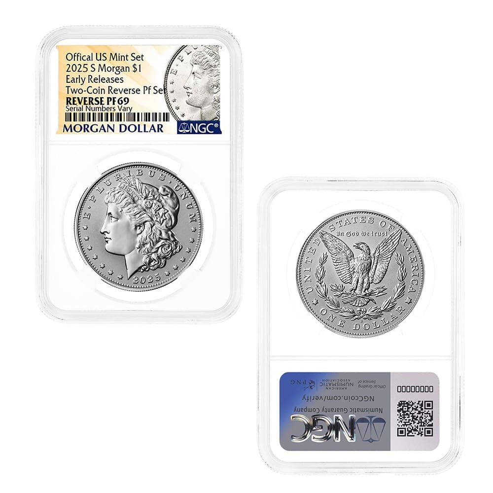2025-S Morgan and Peace Silver Dollar Reverse Proof 2-Coin Set NGC PF 69 ER (Morgan/Peace) thumbnail 3