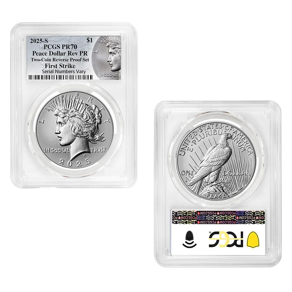 2025-S Morgan and Peace Silver Dollar Reverse Proof 2-Coin Set PCGS PF 70 FS (Morgan/Peace) thumbnail 3