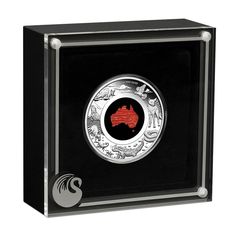 2025 1 oz Proof Silver Great Southern Land Snakeskin Jasper Coin Perth Mint thumbnail 4