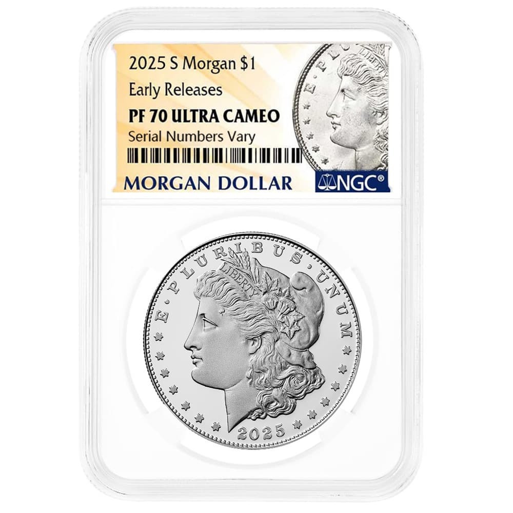 2025-S Morgan Silver Dollar Proof Coin NGC PF 70 ER (Morgan Label)