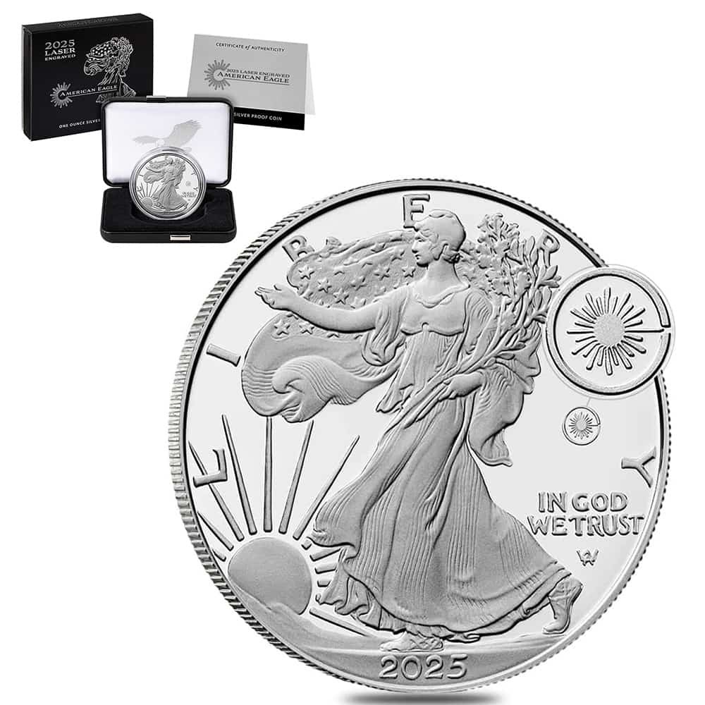 2025-W Laser Engraved Privy 1 oz Proof Silver American Eagle (w/Box & COA)