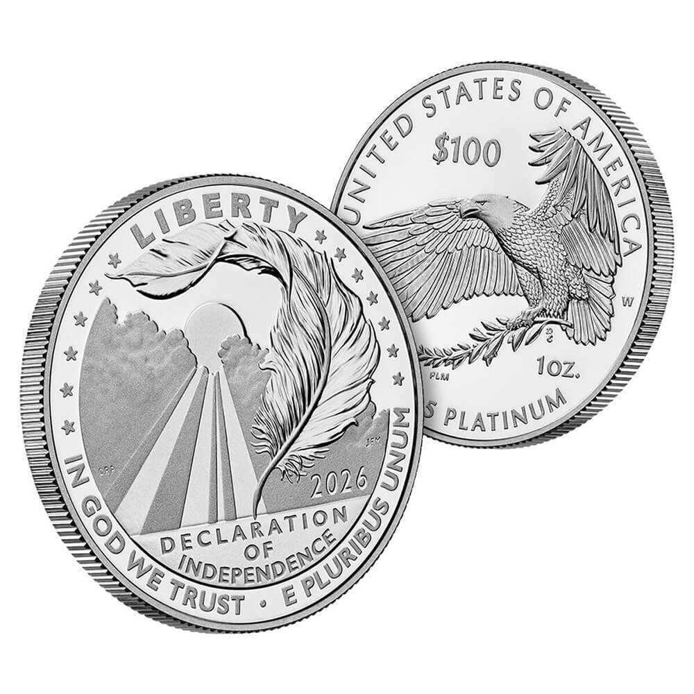 2026-W 1 oz Proof Platinum American Eagle Declaration of Independence (w/Box & COA) thumbnail 4