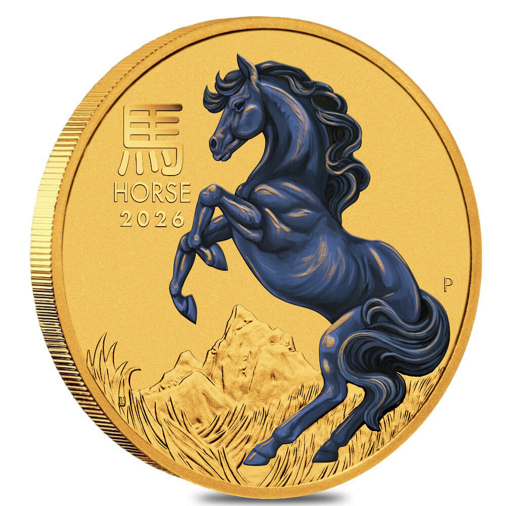 Lot of 20 - 2026 1/10 oz Colorized Gold Lunar Horse BU Perth Mint thumbnail 2