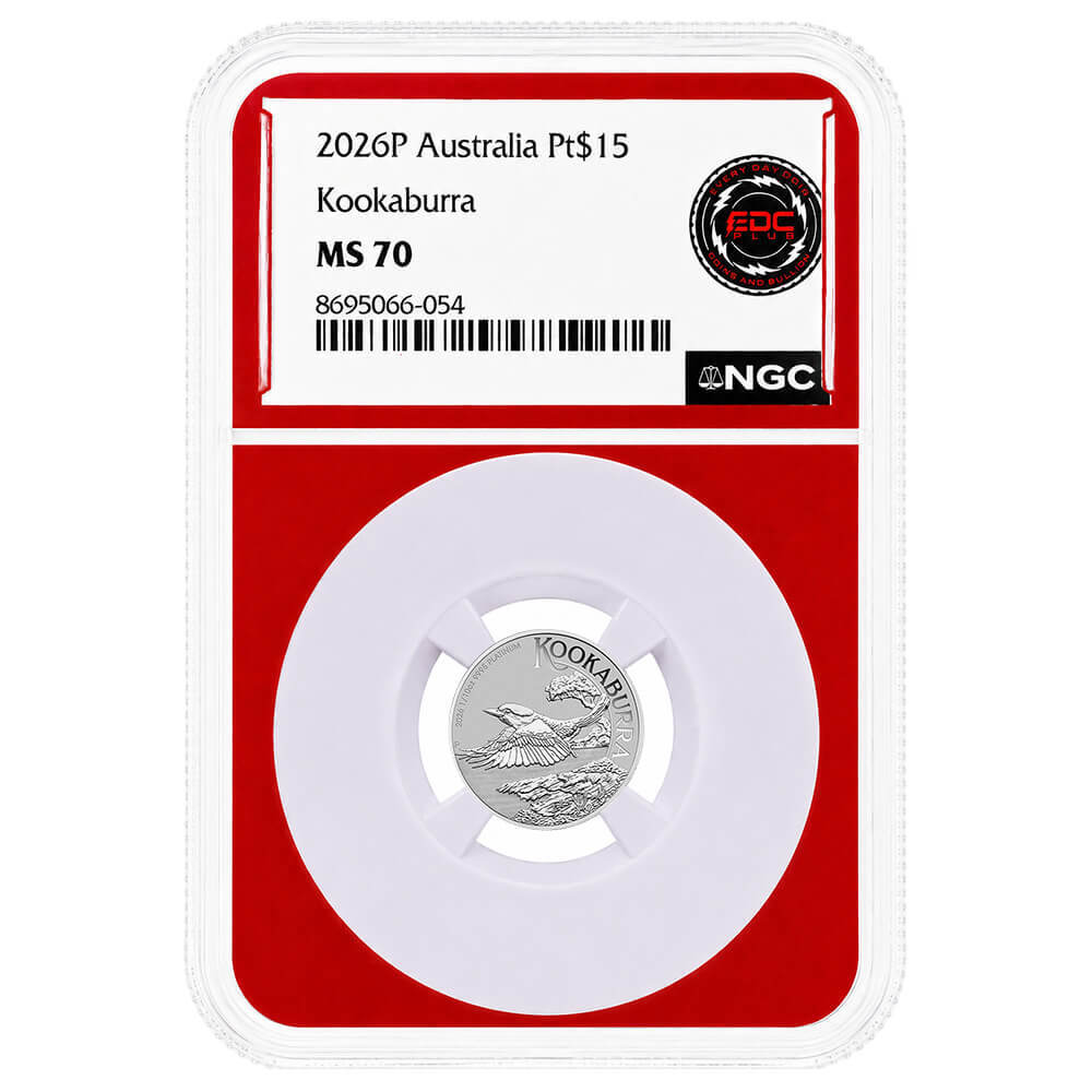 2026 1/10 oz Platinum Australian Kookaburra Perth Mint Coin NGC MS 70