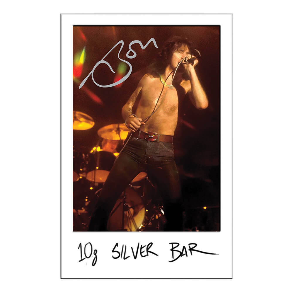 2026 10 Gram Perth Mint Bon Scott 80th Ann. Silver Bar .9999 Fine (in Assay) thumbnail 2