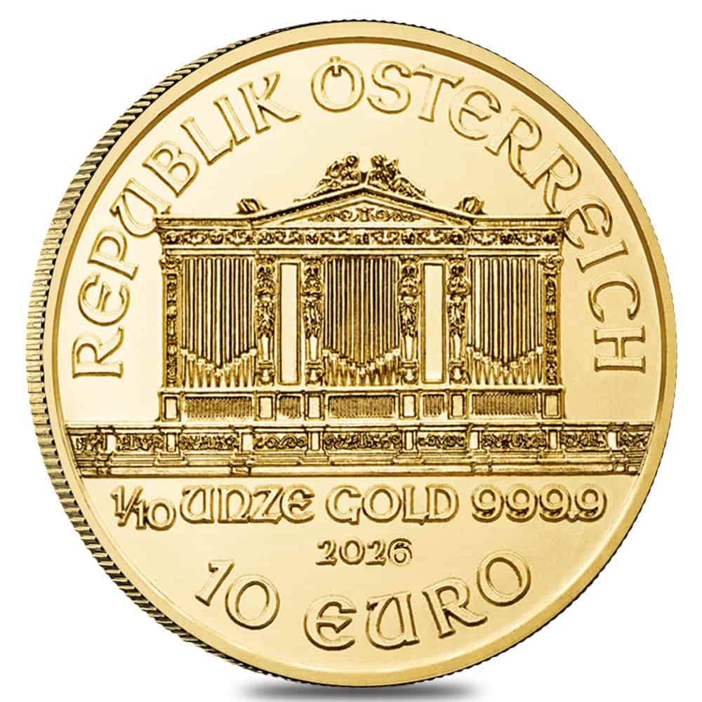 2026 1/10 oz Austrian Gold Philharmonic Coin BU thumbnail 2