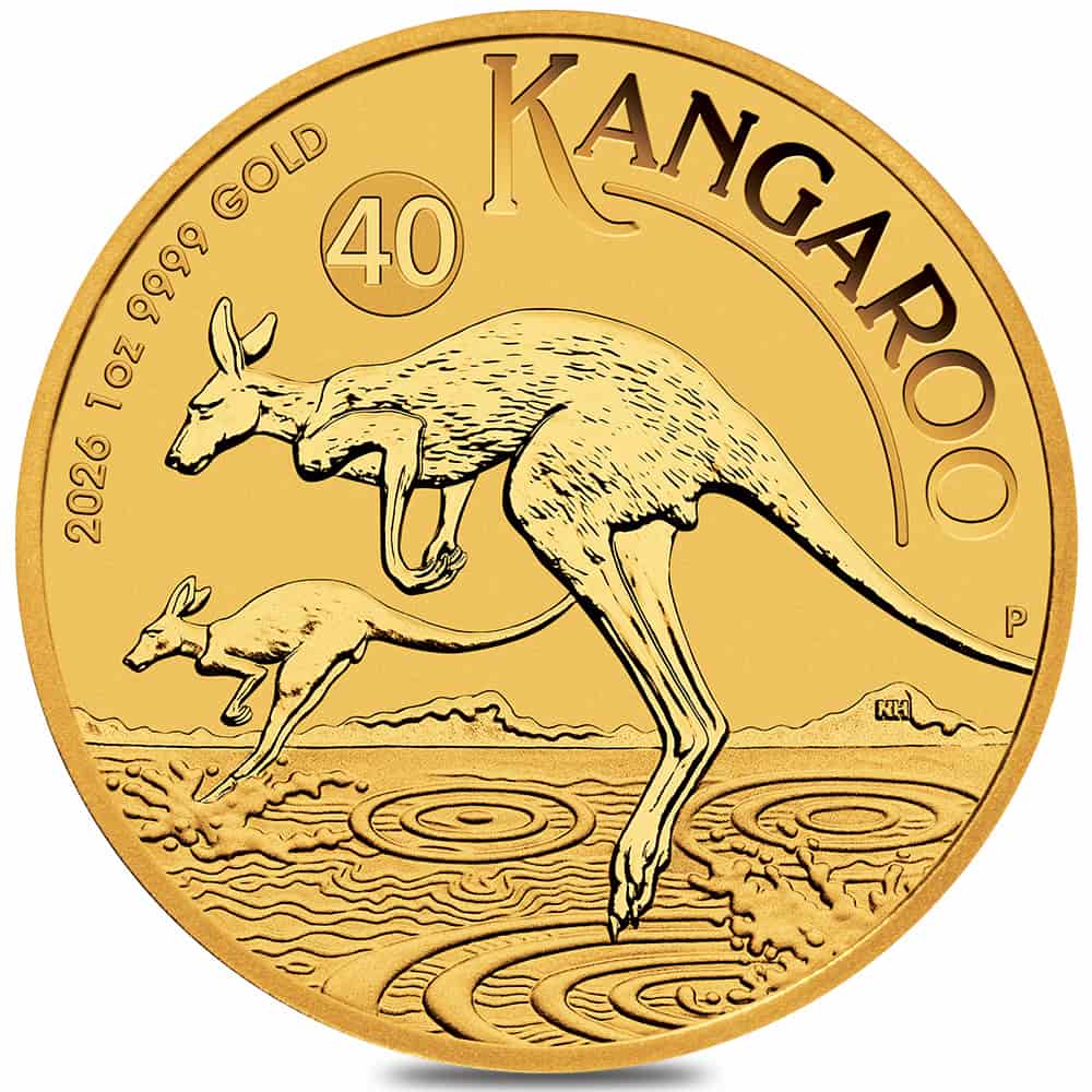 2026 1 oz Australian Gold Kangaroo Perth Mint BU thumbnail 3