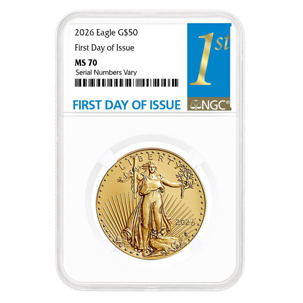 2026 1 oz Gold American Eagle NGC MS 70 FDOI thumbnail 3