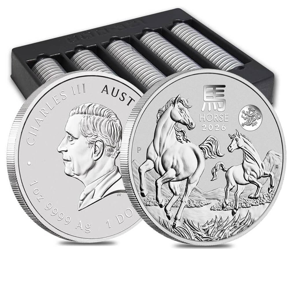 2026 1 oz Silver Lunar Horse Dragon Privy BU Australian Perth Mint thumbnail 4