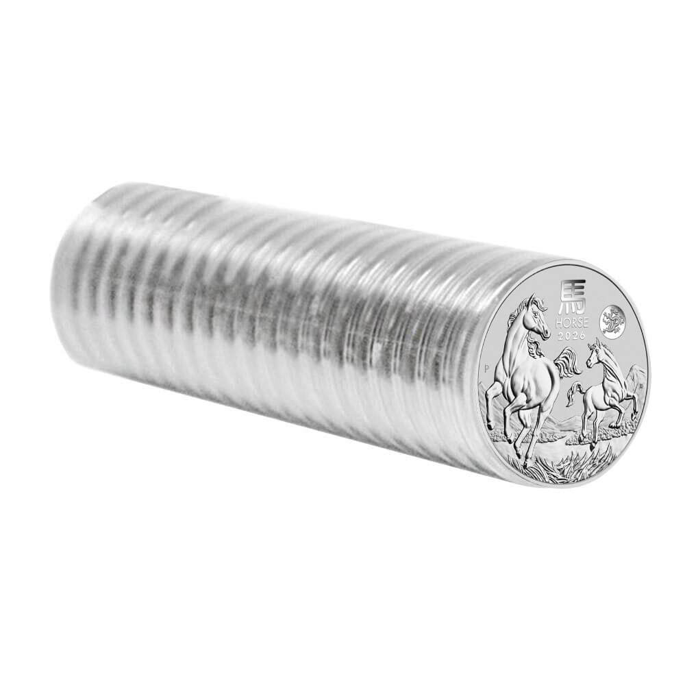Roll of 20 - 2026 1 oz Silver Lunar Horse Dragon Privy BU Australian Perth Mint thumbnail 4