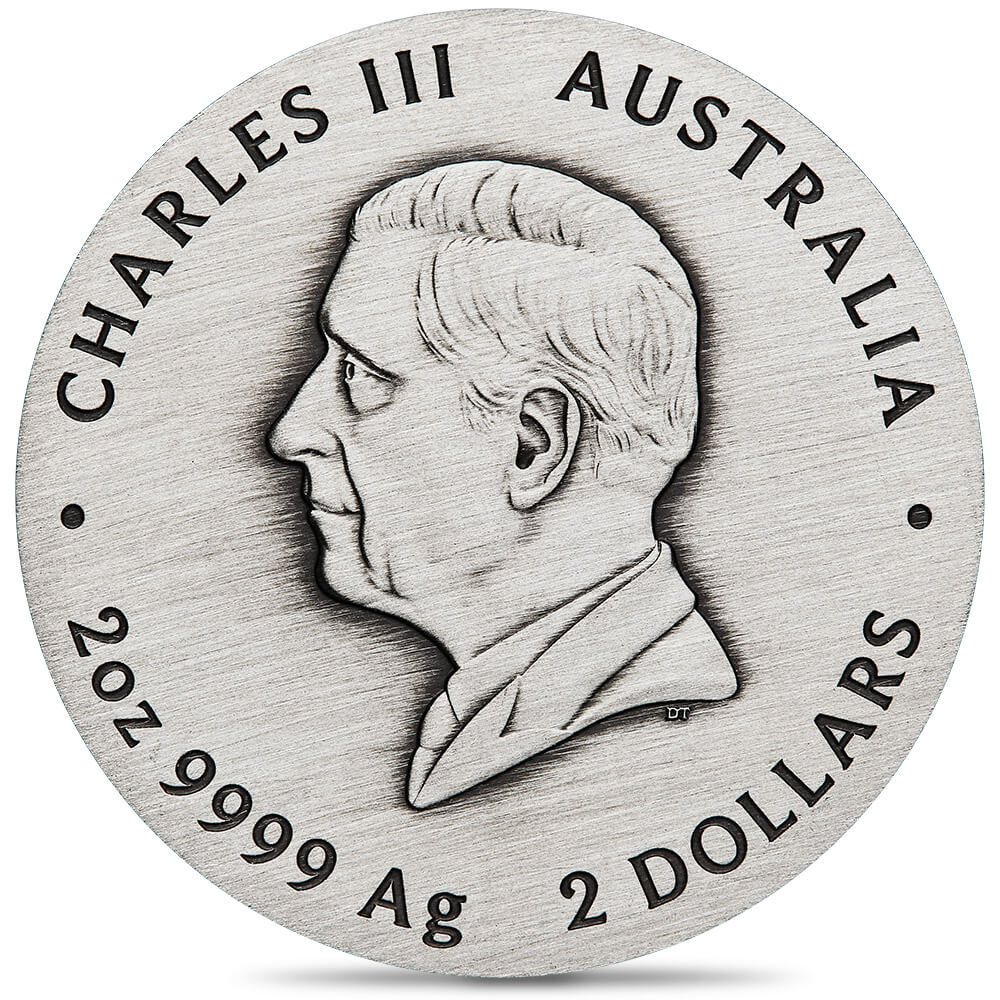 2026 2 oz Antiqued Silver Lunar Horse Coin Australian Perth Mint thumbnail 3