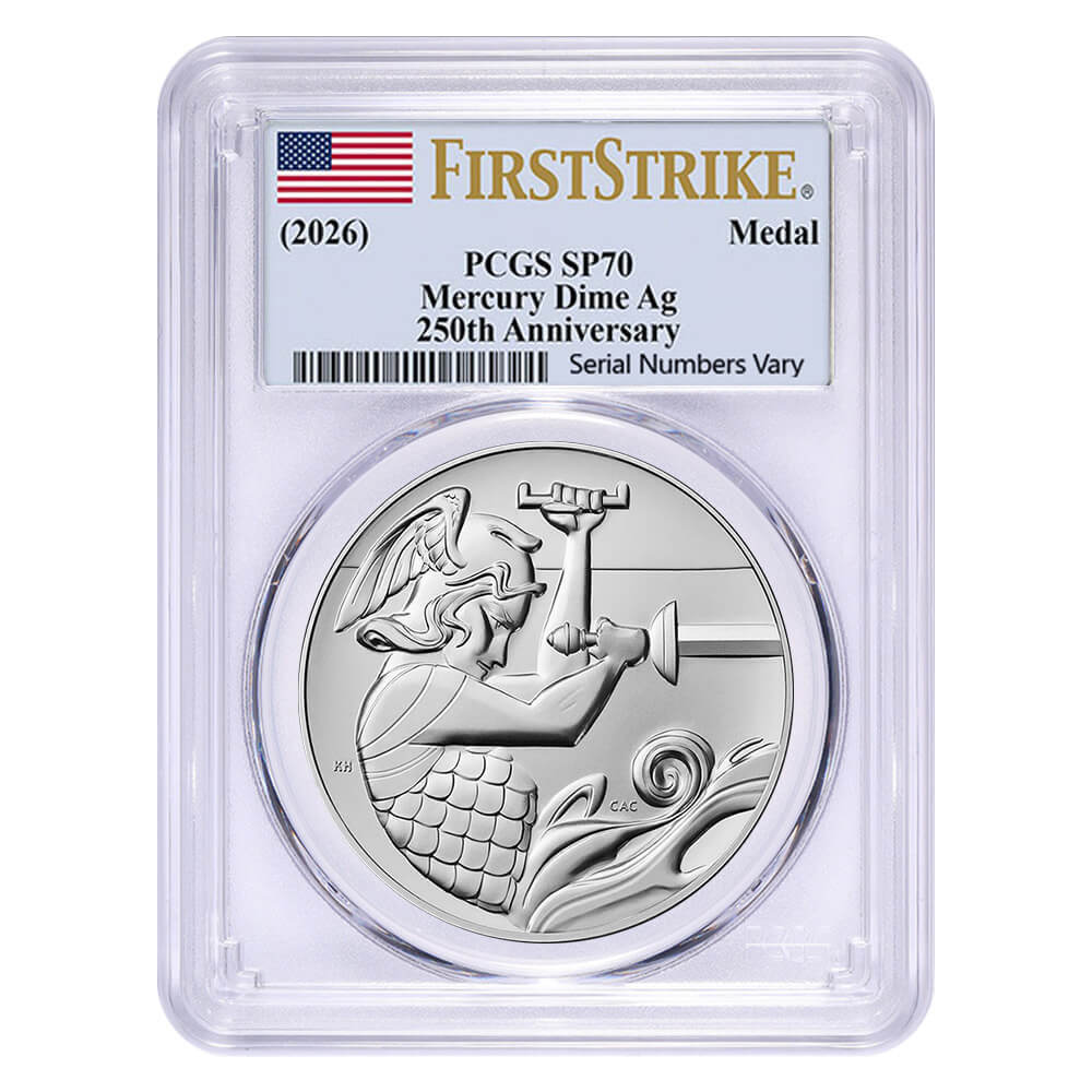 2026 Best of the US Mint 1916 Mercury Dime Gold Coin & Silver Medal Set PCGS SP/MS 70 FS thumbnail 3