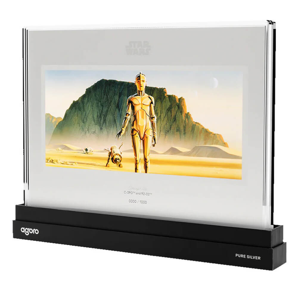2026 Niue 1 oz Star Wars™ C-3PO™ & R2-D2™ Concept Art $2 Silver Foil .999 Fine thumbnail 4