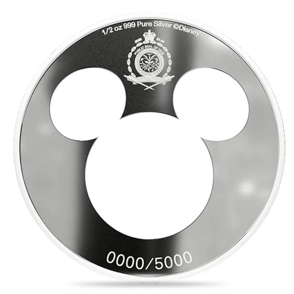 2026 Niue 1/2 oz Mickey Mouse Iconic Silhouettes Silver Coin .999 Fine thumbnail 3